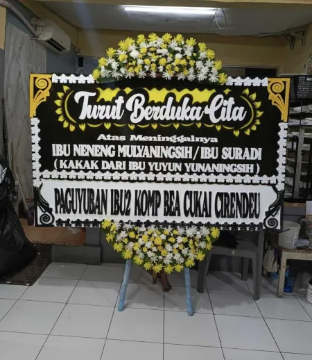 Papan Bunga Duka Rumah Duka Sentosa RSPAD Gatot Subroto Jakarta Pusat